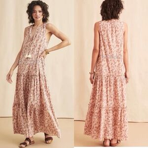 NWT Faherty Floral Mira Sleeveless Maxi Dress